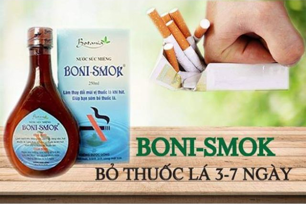 Nước súc miệng Boni-Smok hỗ trợ cai nghiện thuốc lá hiệu quả